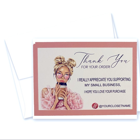 100 poshmark Thank you for your purchase cards - Picture 1 of 16